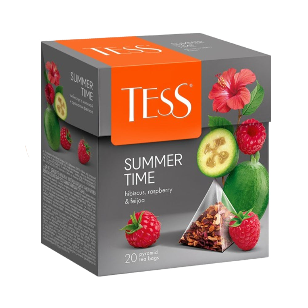 Чайный напиток гибискус с малиной и ароматом фейхоа "TESS Summer Time" (20 пирамидок) TESS 36г.