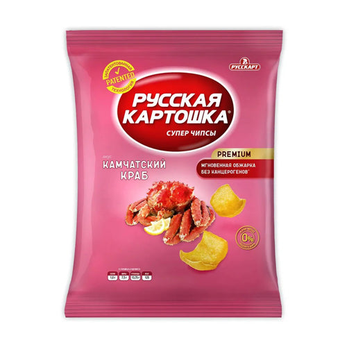 картинка Чипсы со вкусом краба "Русская картошка" 80г. – Prostor.ae