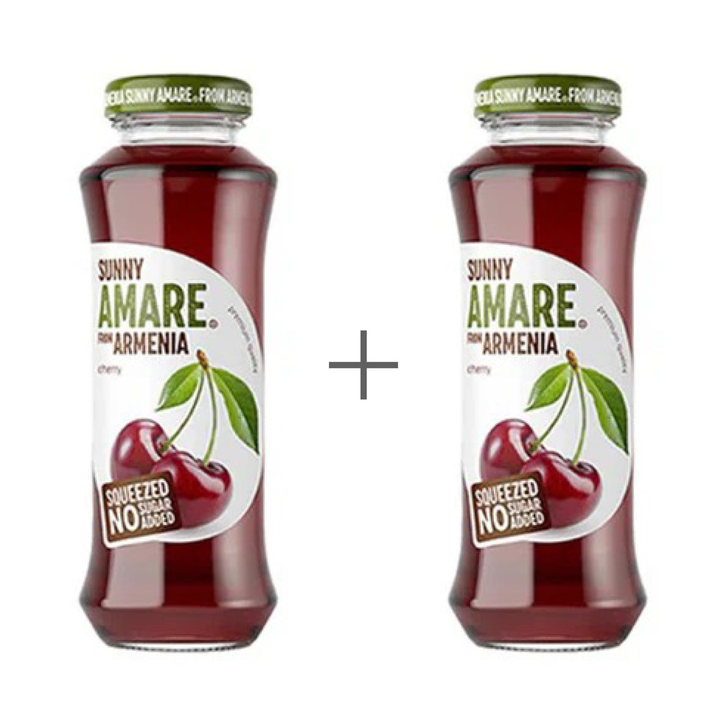 Сок вишневый прямого отжима с добавлением яблочного (без сахара) Amare (Армения) 2шт по 250мл.