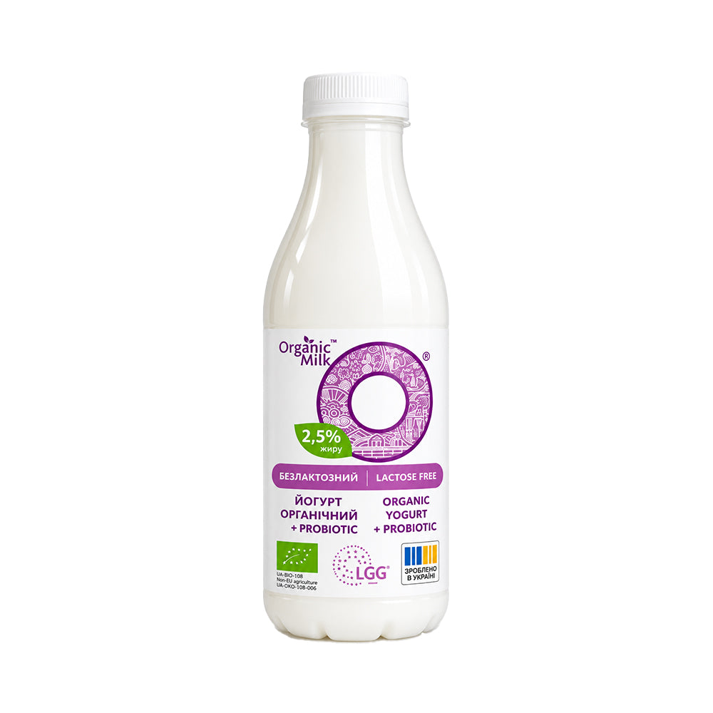 Йогурт органический безлактозный 2,5% Organic Milk 280г.