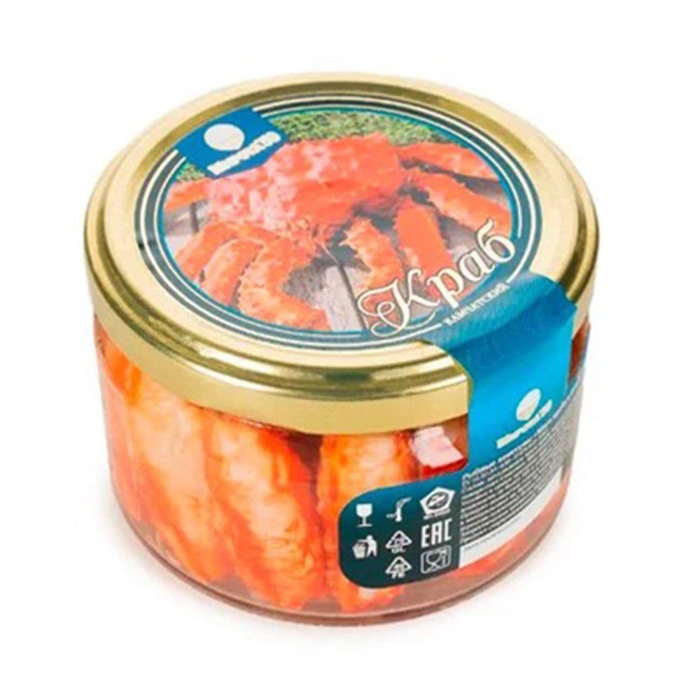 Мясо краба камчатского в солевой заливке Широта 50 220г.