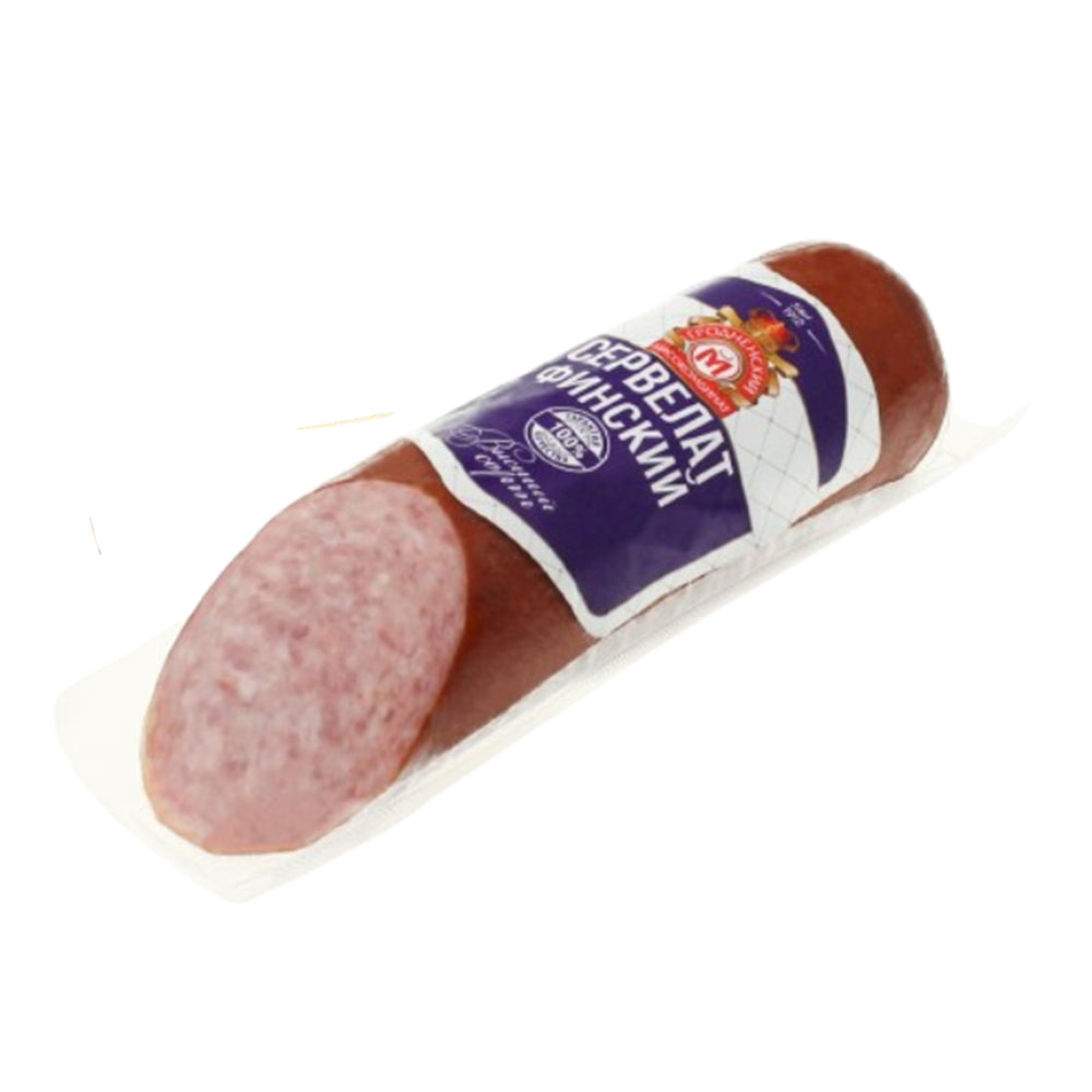 Boiled-smoked sausage "Servelat Finnish" Premium quality Grodnenskiy myasokombinat (Belarus) 270g.