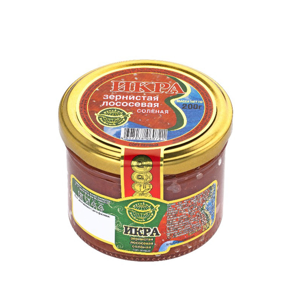 Salted salmon caviar (pink salmon) "Russian Fish World" 200g