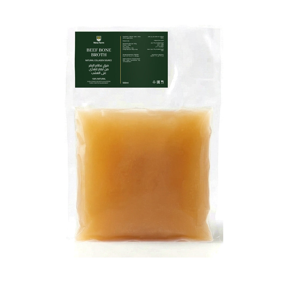 Beef bone broth (frozen) Halal Meta Farm (UAE) 500ml.