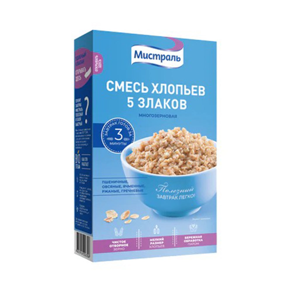 Смесь хлопьев 5 злаков многозерновая Мистраль 400г.