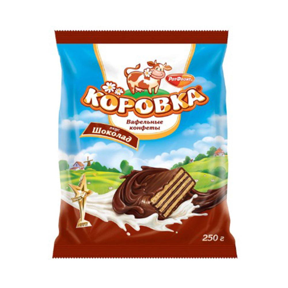 Wafer candies "Korovka" with chocolate flavor Rot-Front 250g