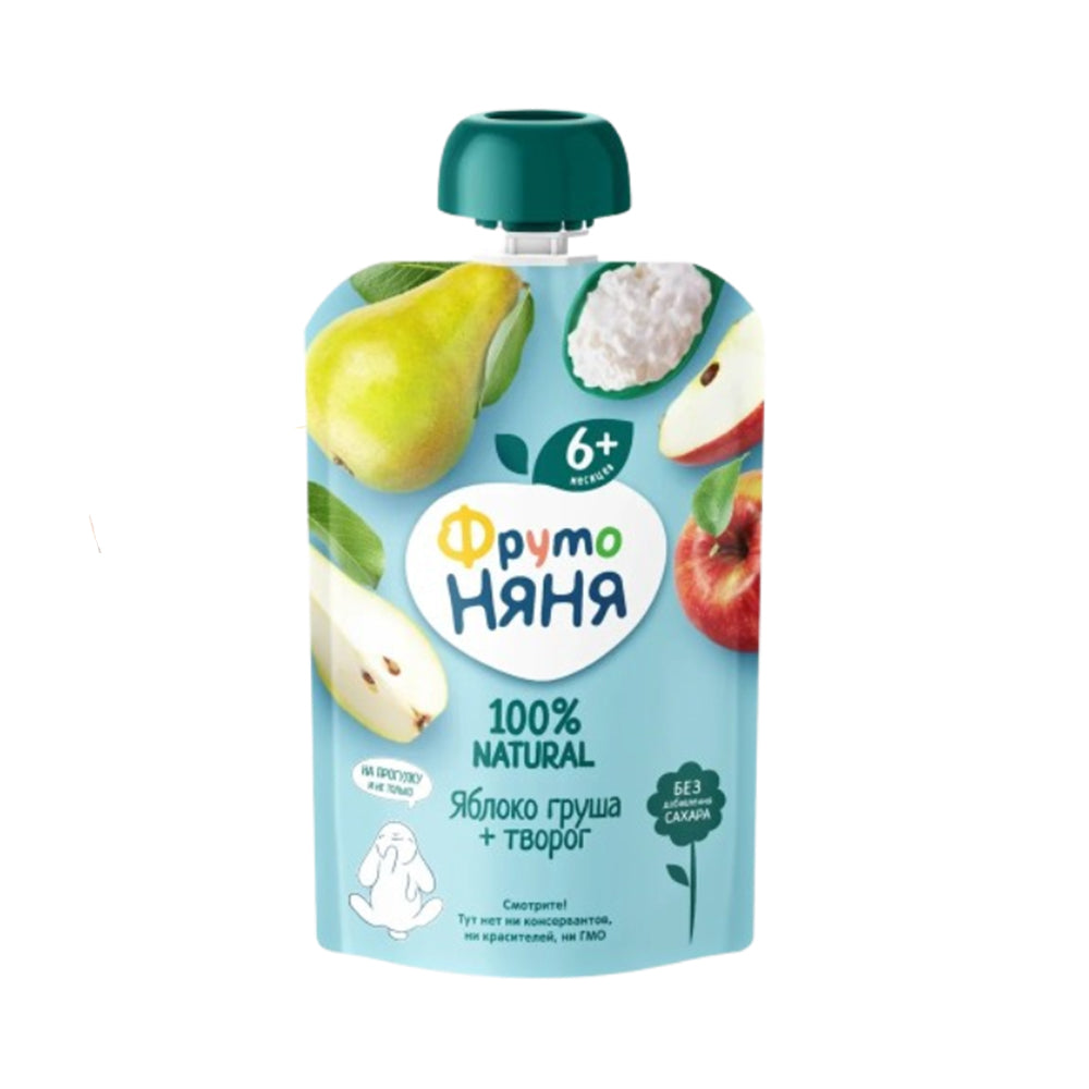 Apple and pear puree with cottage cheese from 6 months Frutonyanya 90g