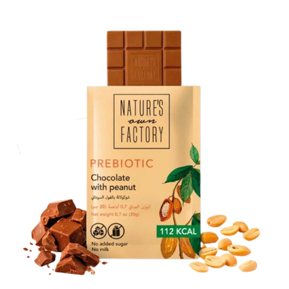 Гречишный горький шоколад с пребиотиками и арахисом Nature's own Factory (ОАЭ) 20г.