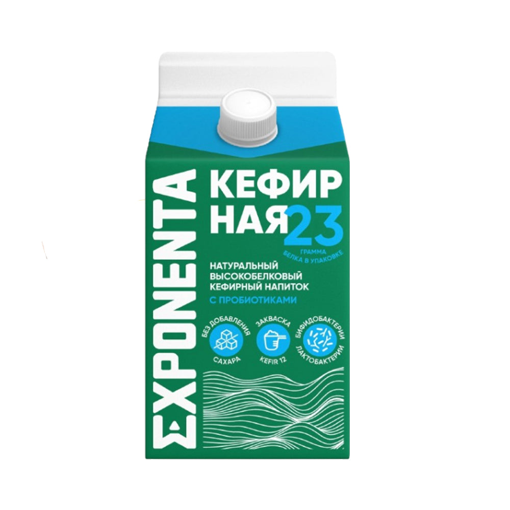 Напиток кефирный обезжиренный высокобелковый с пробиотиками "Exponenta" без сахара натуральный Exponenta (Беларусь) 450г.