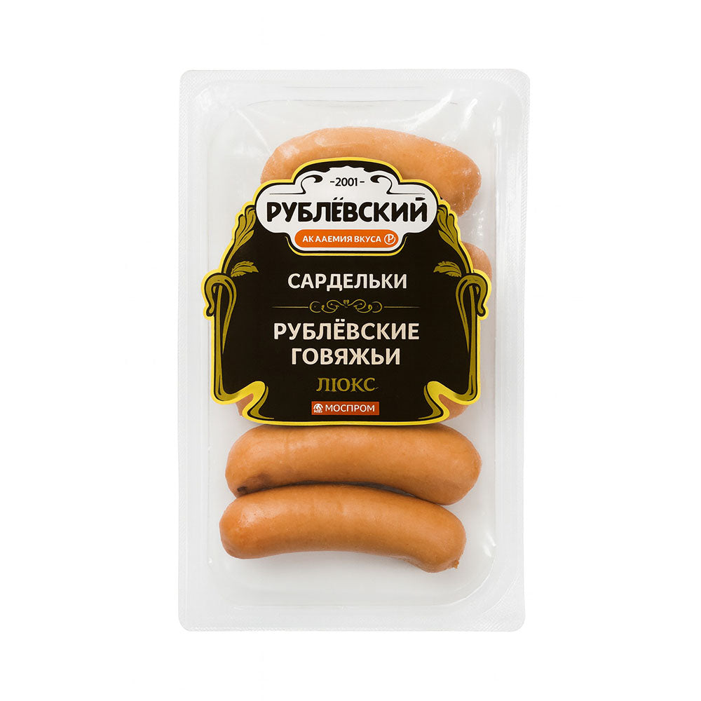 Сардельки люкс "Говяжьи". Рублёвский 400 г