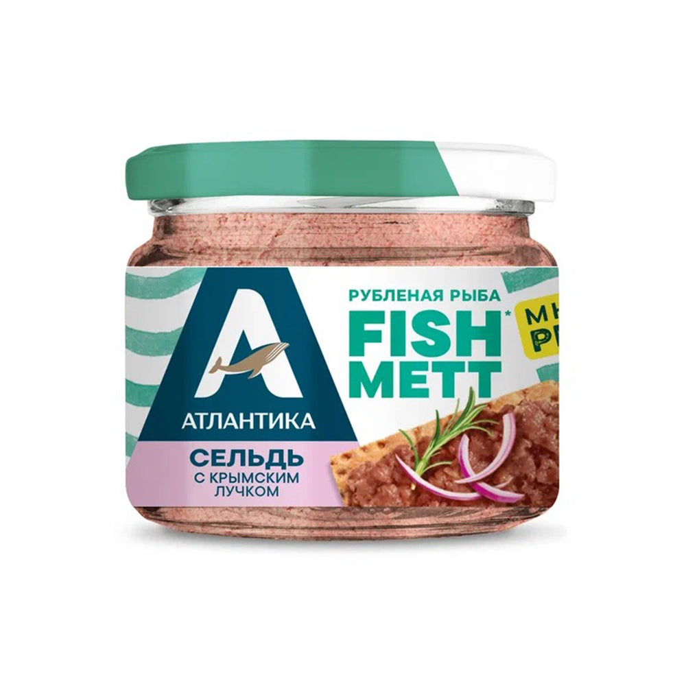 Chopped "Fish Mett" Herring with Crimean Onions. Atlantic 170 g