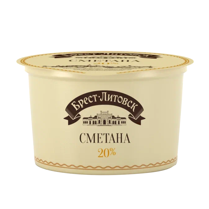 картинка Сметана 20% "Брест-Литовск" 180г – Prostor.ae