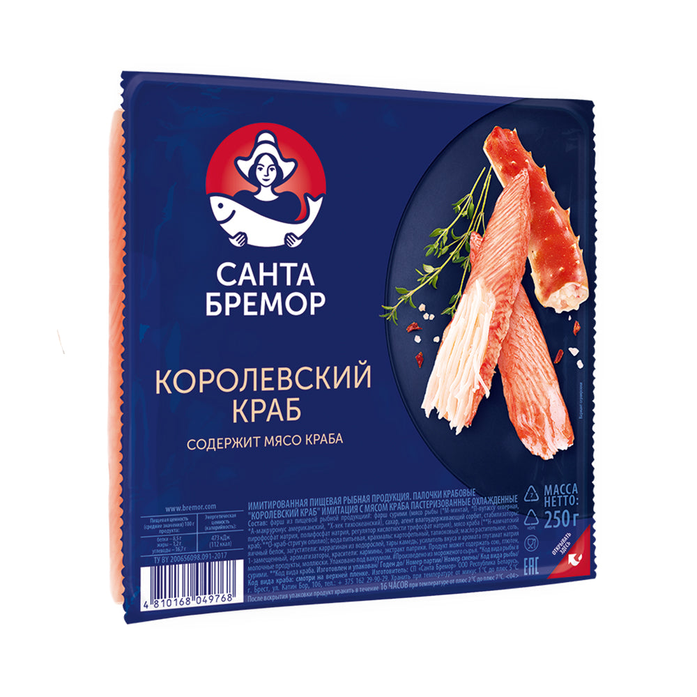 Crab sticks "King crab". Santa Bremor 250g