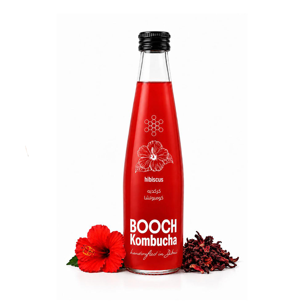 Kombucha Hibiscus Booch (UAE) 330ml.