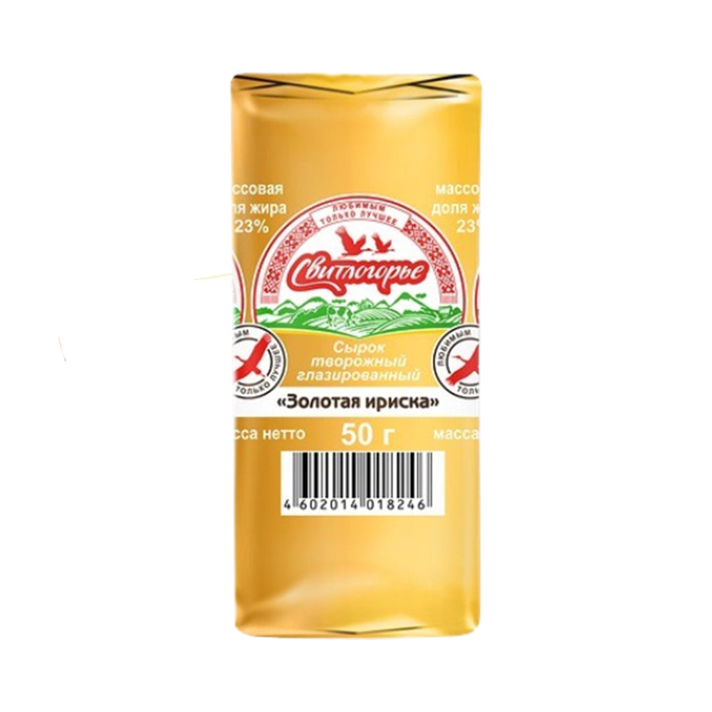 Curd cheese caramel glaze "Golden toffee" 23% Svitlogorye 50g.