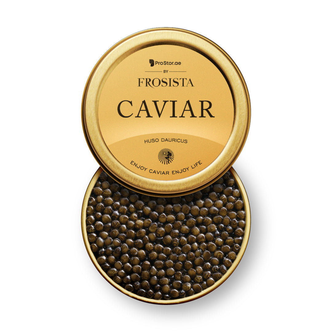 Black Sturgeon Caviar "Royal Kaluga" (salt: 3.2%). ProStor.ae by Frosista 250g