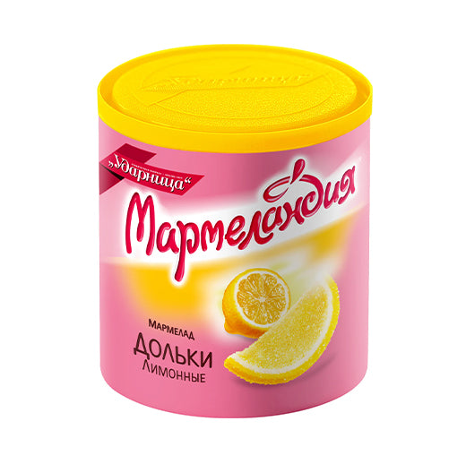 Мармелад желейные дольки со вкусом лимона. Ударница 250 г