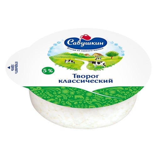 картинка Творог 5% "Савушкин" 300г. – Prostor.ae