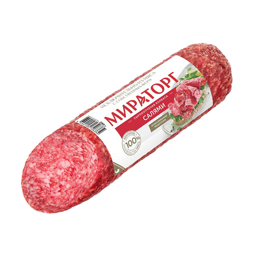 Колбаса сырокопченая полусухая "Салями". Мираторг 280 г