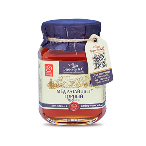 картинка Мед натуральный цветочный полифлорный (Горный. Избранное) Алтайцвет "Берестов А.С." 200г – Prostor.ae