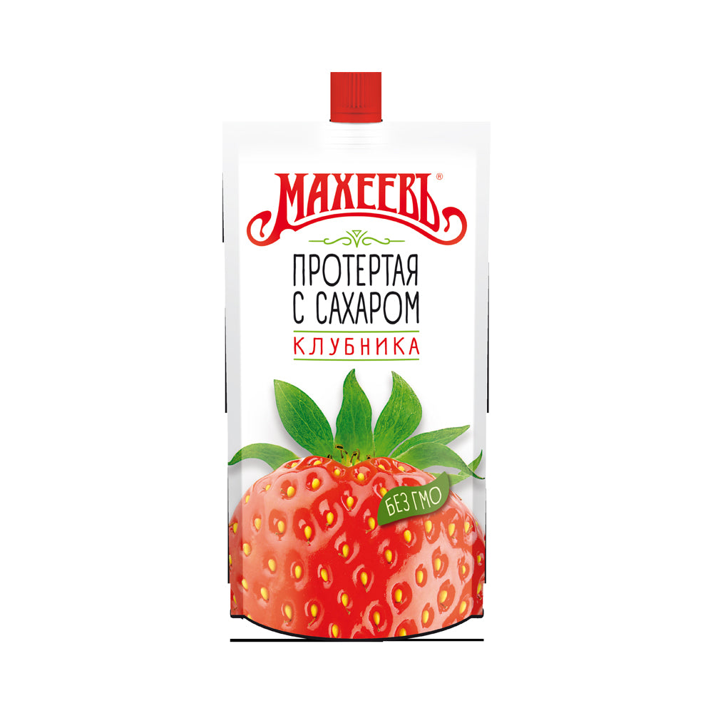 Ягоды "Клубника протертая с сахаром". Махеевъ 300 г