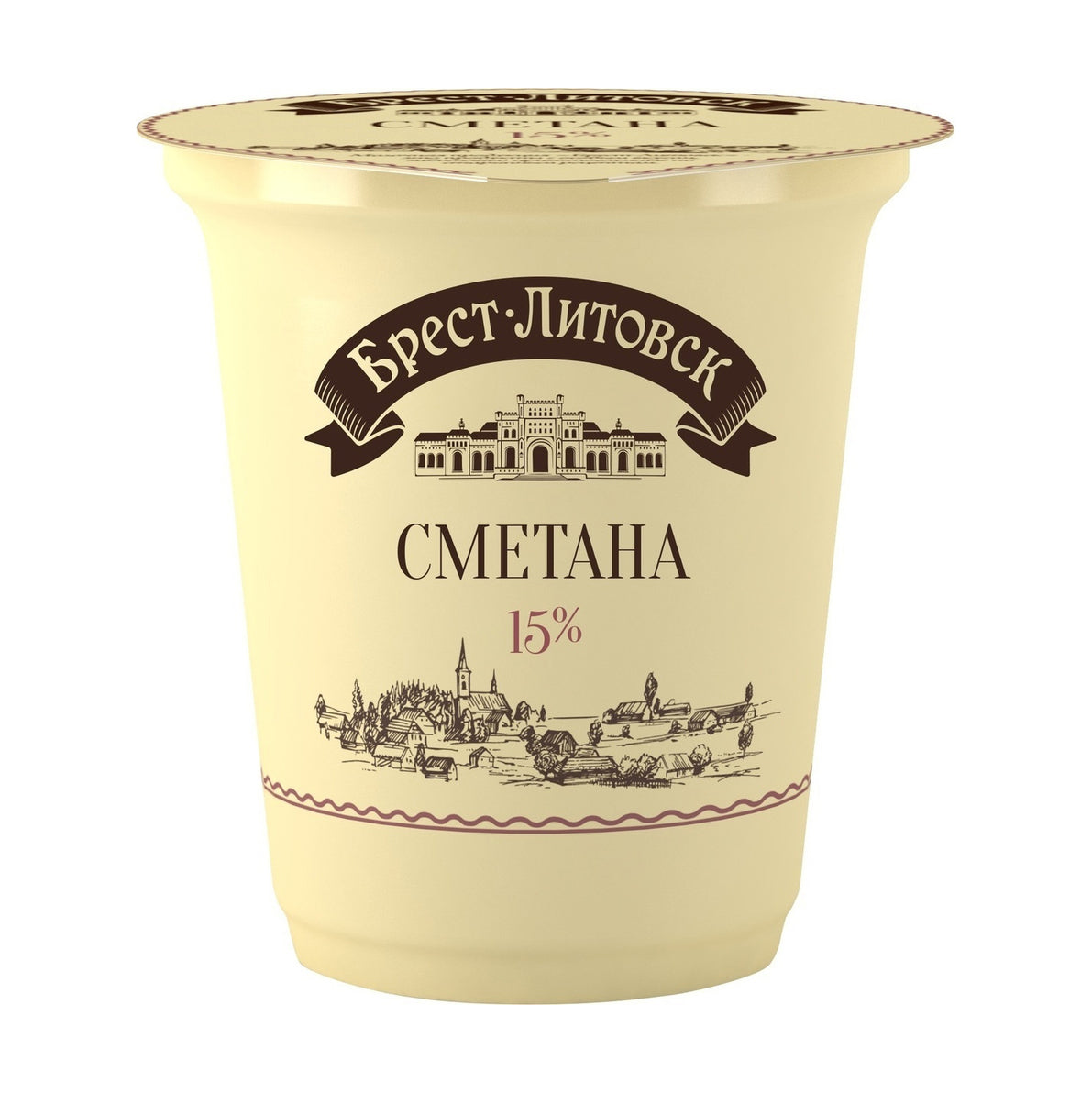 картинка Сметана 15% "Брест-Литовск" 300г – Prostor.ae