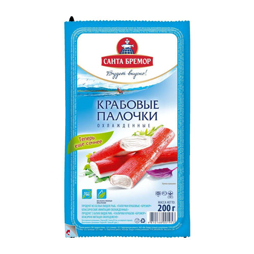 картинка Крабовые палочки классические охлажденные. Санта Бремор 200г – Prostor.ae