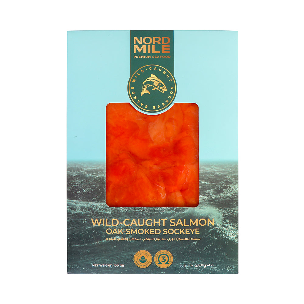 Cold-smoked wild salmon (sliced). Nord Mile Premium Seafood 100 g