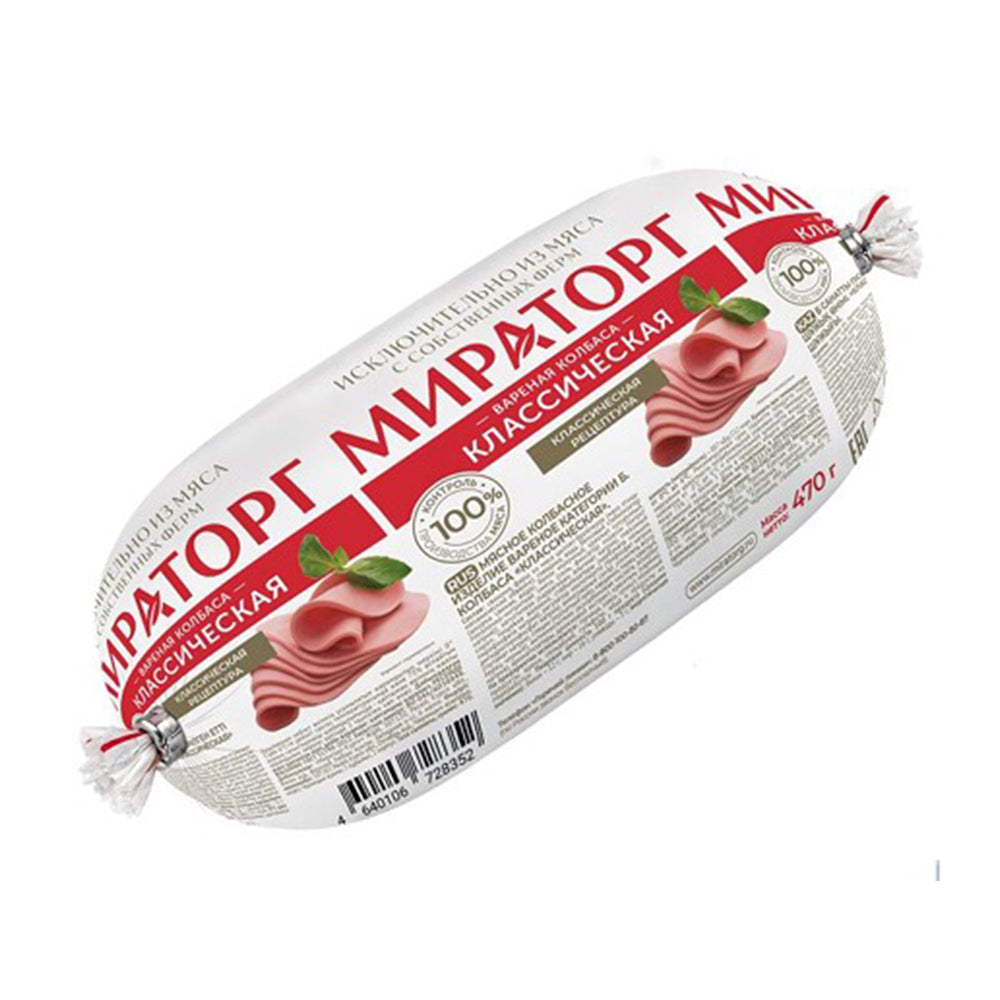 Miratorg "Classic" cooked sausage 470g.