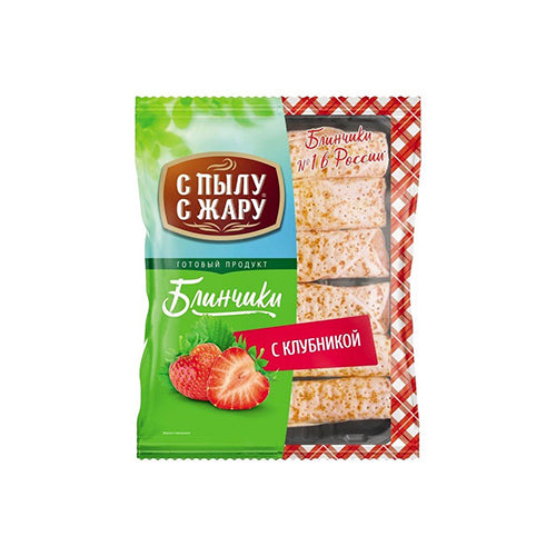 картинка Блинчики с клубникой. С Пылу С Жару 360г – Prostor.ae