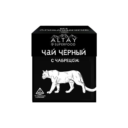 картинка Чай черный в пирамидках со вкусом чабреца. Алтай суперфуд 30г – Prostor.ae