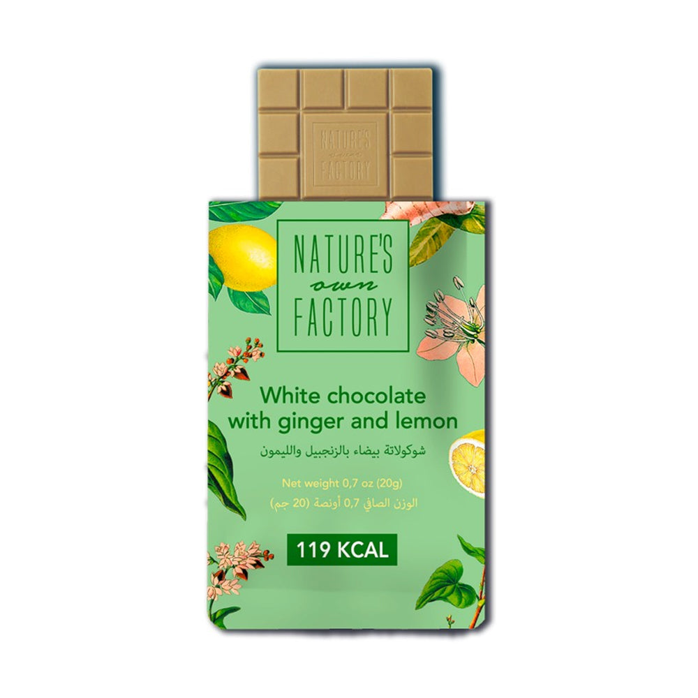 Гречишный шоколад с имбирем и лимоном "Nature's own Factory" 20 г