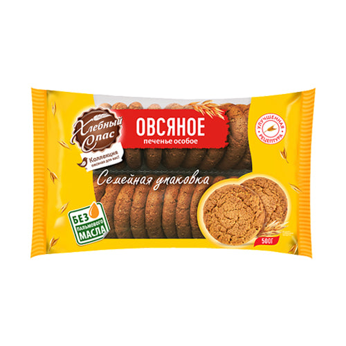картинка Овсяное печенье "Особое" Семейная упаковка. Хлебный Спас 500г – Prostor.ae