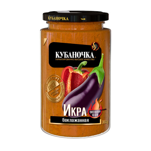 картинка Икра баклажанная. Кубаночка 360г – Prostor.ae
