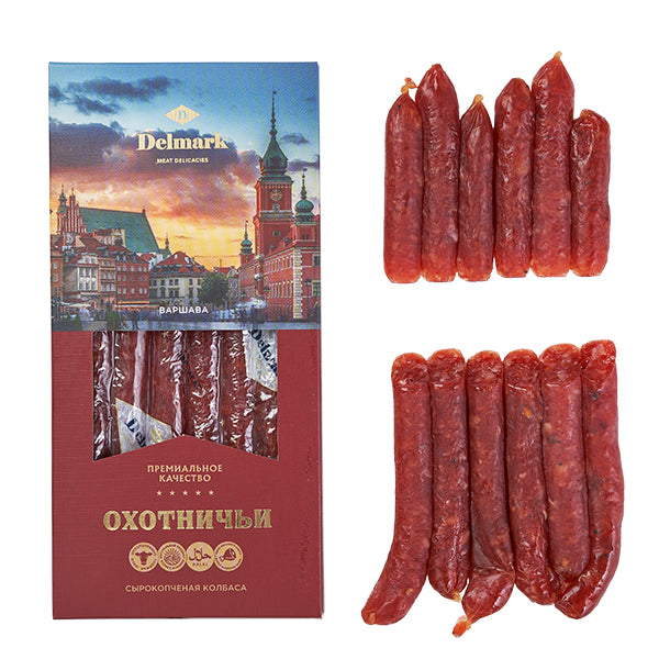 картинка Cырокопченые колбаски "Охотничьи" Delmark (Узбекистан) 140г – Prostor.ae