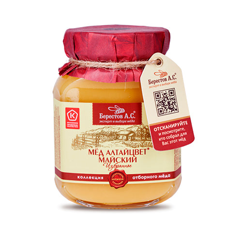 картинка Мёд натуральный цветочный полифлорный (Майский. Избранное) Алтайцвет "Берестов А.С." 500г – Prostor.ae