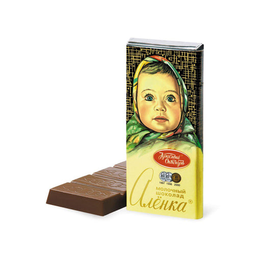 картинка Шоколадная плитка "Алёнка" молочный. Красный Октябрь 60г – Prostor.ae