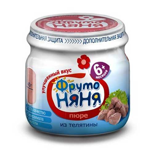 картинка Пюре мясное из телятины с 6 месяцев ФрутоНяня 80г – Prostor.ae