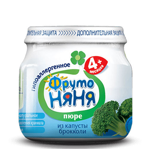 картинка Пюре натуральное из капусты брокколи с 4 месяцев ФрутоНяня 80г – Prostor.ae