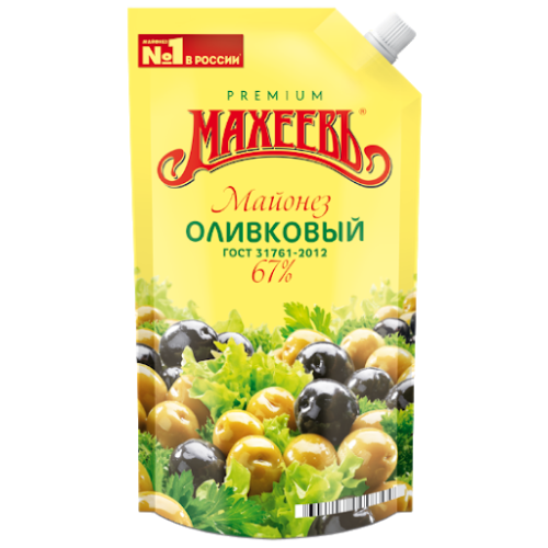 картинка Майонез Оливковый "Махеевъ" ГОСТ 67% 200мл – Prostor.ae