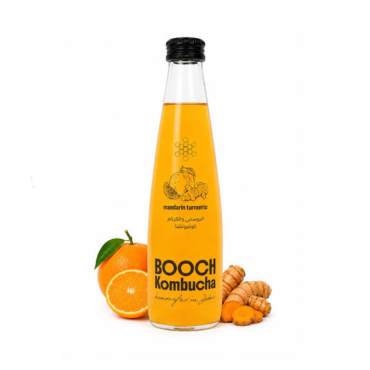 Комбуча со вкусом мандарин-куркума Booch (ОАЭ) 300мл.