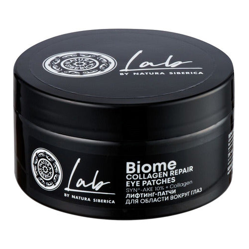 картинка Гидрогелевые патчи для области вокруг глаз "Biome collagen repair". Лифтинг-патчи, непревзойденная свежесть взгляда благодаря сочетанию SYN-AKE с ферментированным экстрактом сахалинского кодиума и растительным коллагеном. Lab by Natura Siberica 60 шт – Prostor.ae