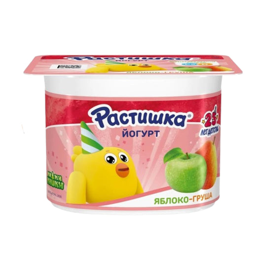 Йогурт детский со вкусом яблоко-груша 3% Растишка 110г.