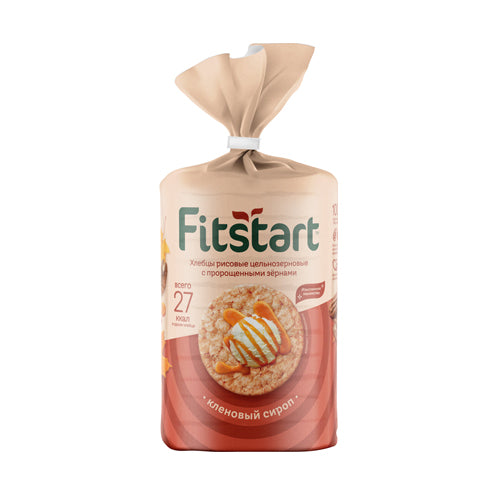 картинка Хлебцы рисовые "Кленовый сироп" с пророщенными зернами. Fitstart 100г – Prostor.ae