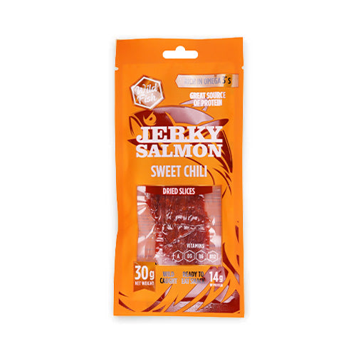 картинка Лосось вяленый ломтиками со вкусом сладкого чили "Jerky". Wild Fish 30г – Prostor.ae