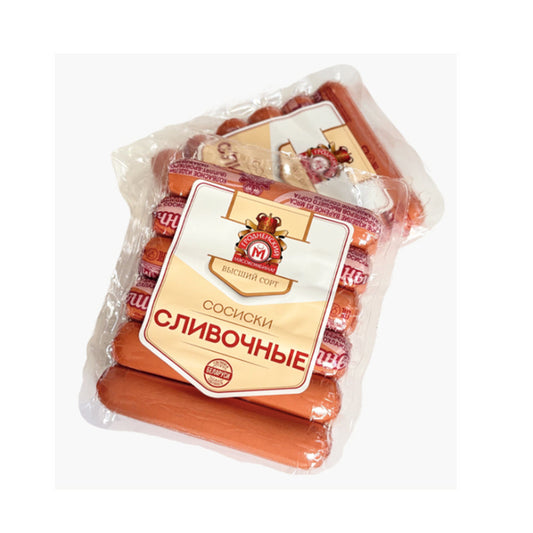Сосиски "Сливочные". Гродненский мясокомбинат (Беларусь) 370 г