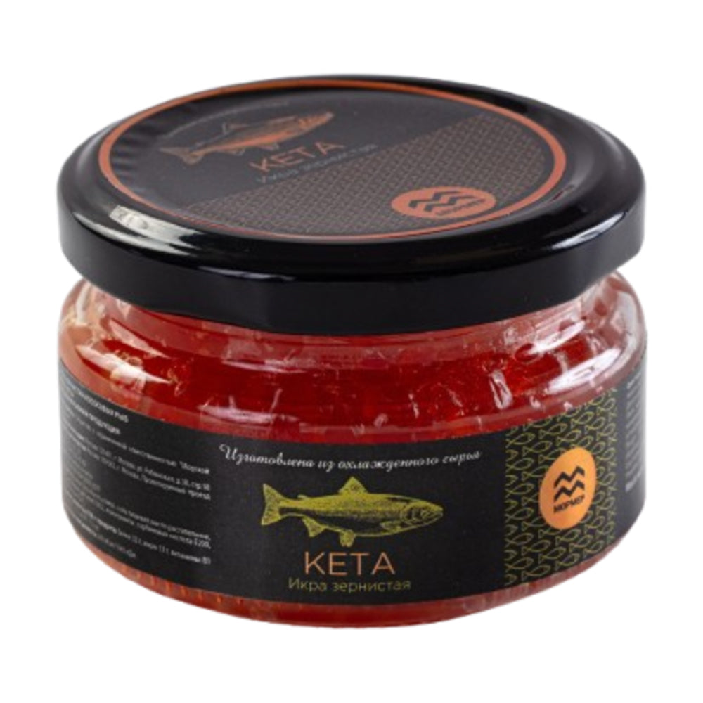 Red chum salmon caviar granular Momer 100g.