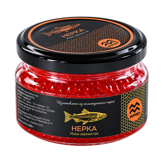 Икра красная нерки зернистая Мормер 100г.