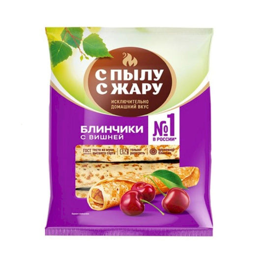 Блинчики с вишней быстрозамороженные. С Пылу С Жару 360 г