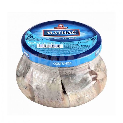 картинка Филе сельди в масле (кусочки) Санта Бремор 260г – Prostor.ae